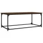 Mesa de centro madera y hierro roble marrón 102x50x40 cm de , Mesas de centro - Ref: Foro24-823301, Precio: 47,34 €, Descuent...