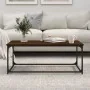 Mesa de centro madera y hierro roble marrón 102x50x40 cm de , Mesas de centro - Ref: Foro24-823301, Precio: 47,34 €, Descuent...