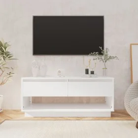 Mueble para TV madera contrachapada blanco 102x41x44 cm de , Muebles TV - Ref: Foro24-809485, Precio: 66,27 €, Descuento: %