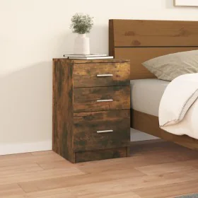 Mesita de noche madera contrachapada roble ahumado 40x40x63 cm de , Mesitas de noche - Ref: Foro24-820520, Precio: 55,33 €, D...