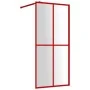 Shower door screen with transparent red ESG glass 90x195 cm by , Shower walls and screens - Ref: Foro24-154944, Price: 124,07...
