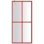 Shower door screen with transparent red ESG glass 90x195 cm by , Shower walls and screens - Ref: Foro24-154944, Price: 124,07...