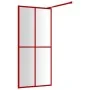 Shower door screen with transparent red ESG glass 90x195 cm by , Shower walls and screens - Ref: Foro24-154944, Price: 124,07...