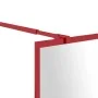 Shower door screen with transparent red ESG glass 90x195 cm by , Shower walls and screens - Ref: Foro24-154944, Price: 124,07...
