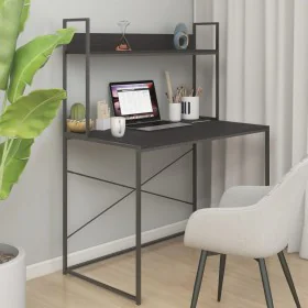 Escritorio de ordenador madera de ingeniería negro 110x60x138cm de , Escritorios - Ref: Foro24-30204, Precio: 102,83 €, Descu...