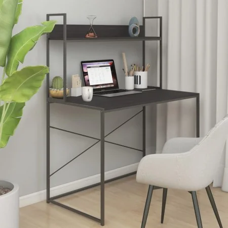 Escritorio de ordenador madera de ingeniería negro 110x60x138cm de , Escritorios - Ref: Foro24-30204, Precio: 102,83 €, Descu...