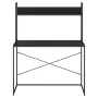 Escritorio de ordenador madera de ingeniería negro 110x60x138cm de , Escritorios - Ref: Foro24-30204, Precio: 102,83 €, Descu...