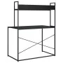 Escritorio de ordenador madera de ingeniería negro 110x60x138cm de , Escritorios - Ref: Foro24-30204, Precio: 102,83 €, Descu...