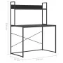 Escritorio de ordenador madera de ingeniería negro 110x60x138cm de , Escritorios - Ref: Foro24-30204, Precio: 102,83 €, Descu...