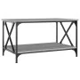 Center table made of gray Sonoma wood and iron, measuring 80x50x45 cm. by , Coffee table - Ref: Foro24-823320, Price: 53,97 €...