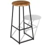 Kitchen bar stools, set of 2, solid teak wood by , Kitchen stools - Ref: Foro24-243459, Price: 220,66 €, Discount: %