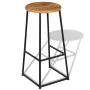 Kitchen bar stools, set of 2, solid teak wood by , Kitchen stools - Ref: Foro24-243459, Price: 220,66 €, Discount: %