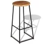 Kitchen bar stools, set of 2, solid teak wood by , Kitchen stools - Ref: Foro24-243459, Price: 220,66 €, Discount: %