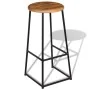 Kitchen bar stools, set of 2, solid teak wood by , Kitchen stools - Ref: Foro24-243459, Price: 220,66 €, Discount: %