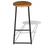 Kitchen bar stools, set of 2, solid teak wood by , Kitchen stools - Ref: Foro24-243459, Price: 220,66 €, Discount: %