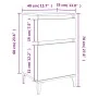 Mesita de noche color roble marrón 40x35x70 cm de , Mesitas de noche - Ref: Foro24-819722, Precio: 48,32 €, Descuento: %