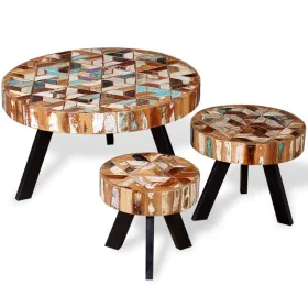 Set of 3 solid reclaimed wood coffee tables by , Coffee table - Ref: Foro24-244229, Price: 336,49 €, Discount: %