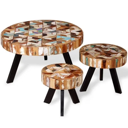 Set aus 3 massiven recycelten Holz-Couchtischen von , Couchtisch - Ref: Foro24-244229, Preis: 336,49 €, Rabatt: %