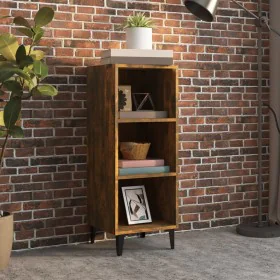 Aparador de madera de ingeniería roble ahumado 34,5x32,5x90 cm de , Aparadores - Ref: Foro24-817423, Precio: 53,36 €, Descuen...