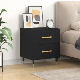 Mesita de noche madera de ingeniería negro 40x35x47,5 cm de , Mesitas de noche - Ref: Foro24-827262, Precio: 54,70 €, Descuen...