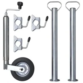 Rueda jockey de remolque con 2 soportes 1 abrazadera dividida de , Tráilers para mercancías y transporte - Ref: Foro24-210308...