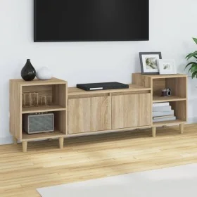 Mueble para TV madera contrachapada roble Sonoma 160x35x55 cm de , Muebles TV - Ref: Foro24-821191, Precio: 93,04 €, Descuent...
