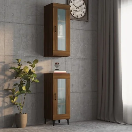 Wall-mounted hanging cabinet in brown oak 34.5x34x90 cm by , Sideboards - Ref: Foro24-817449, Price: 53,26 €, Discount: %
