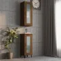 Wall-mounted hanging cabinet in brown oak 34.5x34x90 cm by , Sideboards - Ref: Foro24-817449, Price: 53,26 €, Discount: %