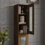 Wall-mounted hanging cabinet in brown oak 34.5x34x90 cm by , Sideboards - Ref: Foro24-817449, Price: 53,26 €, Discount: %