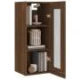 Wall-mounted hanging cabinet in brown oak 34.5x34x90 cm by , Sideboards - Ref: Foro24-817449, Price: 53,26 €, Discount: %