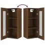 Wall-mounted hanging cabinet in brown oak 34.5x34x90 cm by , Sideboards - Ref: Foro24-817449, Price: 53,26 €, Discount: %