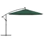 Sombrilla voladiza con luces LED y poste de metal verde 350 cm de , Sombrillas - Ref: Foro24-44524, Precio: 172,06 €, Descuen...