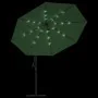 Sombrilla voladiza con luces LED y poste de metal verde 350 cm de , Sombrillas - Ref: Foro24-44524, Precio: 172,06 €, Descuen...