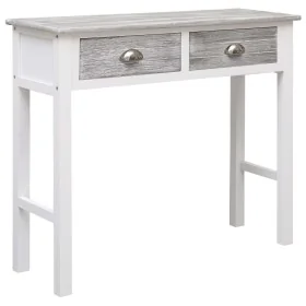 Mesa consola de madera gris 90x30x77 cm de , Mesas auxiliares - Ref: Foro24-284143, Precio: 135,39 €, Descuento: %