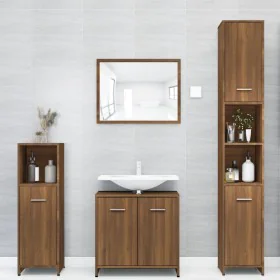 Armario de baño madera contrachapada roble marrón 30x30x183,5cm de , Muebles de baño - Ref: Foro24-815521, Precio: 83,44 €, D...