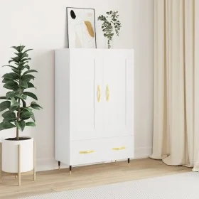 Aparador alto madera de ingeniería blanco 69,5x31x115 cm de , Aparadores - Ref: Foro24-830300, Precio: 86,91 €, Descuento: %