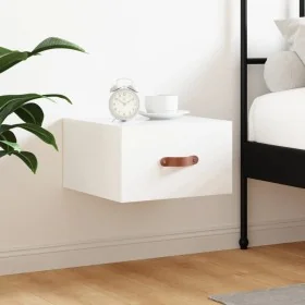 Mesita de noche de pared blanco brillo 35x35x20 cm de , Taquillas y armarios de almacenamiento - Ref: Foro24-829776, Precio: ...