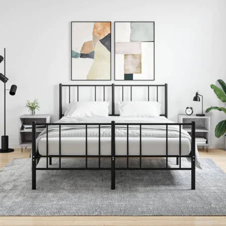 Bedside tables 2 units gray wood concrete 40x30x50 cm by , Nightstands - Ref: Foro24-826789, Price: 51,74 €, Discount: %