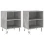 Bedside tables 2 units gray wood concrete 40x30x50 cm by , Nightstands - Ref: Foro24-826789, Price: 51,74 €, Discount: %