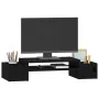 Soporte para monitor madera maciza de pino negro 70x27,5x15 cm de , Bases y elevadores para ordenadores - Ref: Foro24-813968,...
