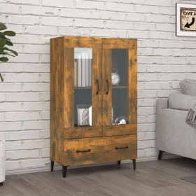 Smoked oak plywood sideboard 70x31x115 cm by , Sideboards - Ref: Foro24-817480, Price: 114,36 €, Discount: %