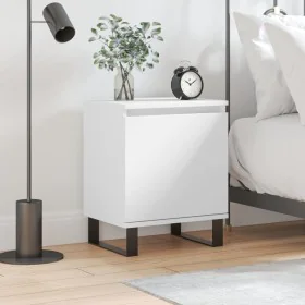 Engineered wood white bedside table 40x30x50 cm by , Nightstands - Ref: Foro24-826844, Price: 41,62 €, Discount: %