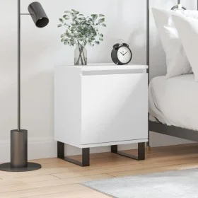 Mesita de noche madera de ingeniería blancp 40x30x50 cm de , Mesitas de noche - Ref: Foro24-826844, Precio: 41,62 €, Descuent...