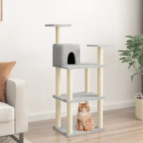 Cat scratcher with light gray sisal posts 118.5 cm by , Cat furniture - Ref: Foro24-171428, Price: 52,95 €, Discount: %