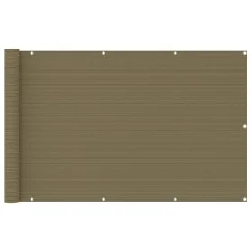 Toldo para balcón HDPE gris taupe 120x400 cm de , Sombrillas - Ref: Foro24-310965, Precio: 24,93 €, Descuento: %