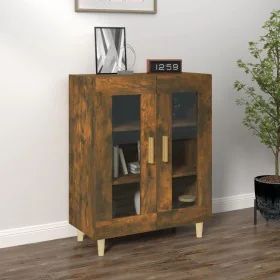 Smoked oak engineered wood sideboard 69.5x34x90 cm by , Sideboards - Ref: Foro24-817333, Price: 78,37 €, Discount: %