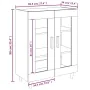 Rauchiger Eichenfurnier-Holzschrank 69,5x34x90 cm von , Sideboards - Ref: Foro24-817333, Preis: 78,37 €, Rabatt: %