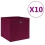Cajas almacenaje 10 uds tela no tejida rojo oscuro 28x28x28 cm de , Cestas para almacenaje - Ref: Foro24-325201, Precio: 41,3...