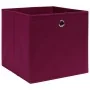 Cajas almacenaje 10 uds tela no tejida rojo oscuro 28x28x28 cm de , Cestas para almacenaje - Ref: Foro24-325201, Precio: 41,3...