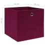 Cajas almacenaje 10 uds tela no tejida rojo oscuro 28x28x28 cm de , Cestas para almacenaje - Ref: Foro24-325201, Precio: 41,3...